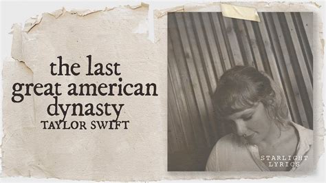 ivy lyrics|the last great american dynasty lyrics.